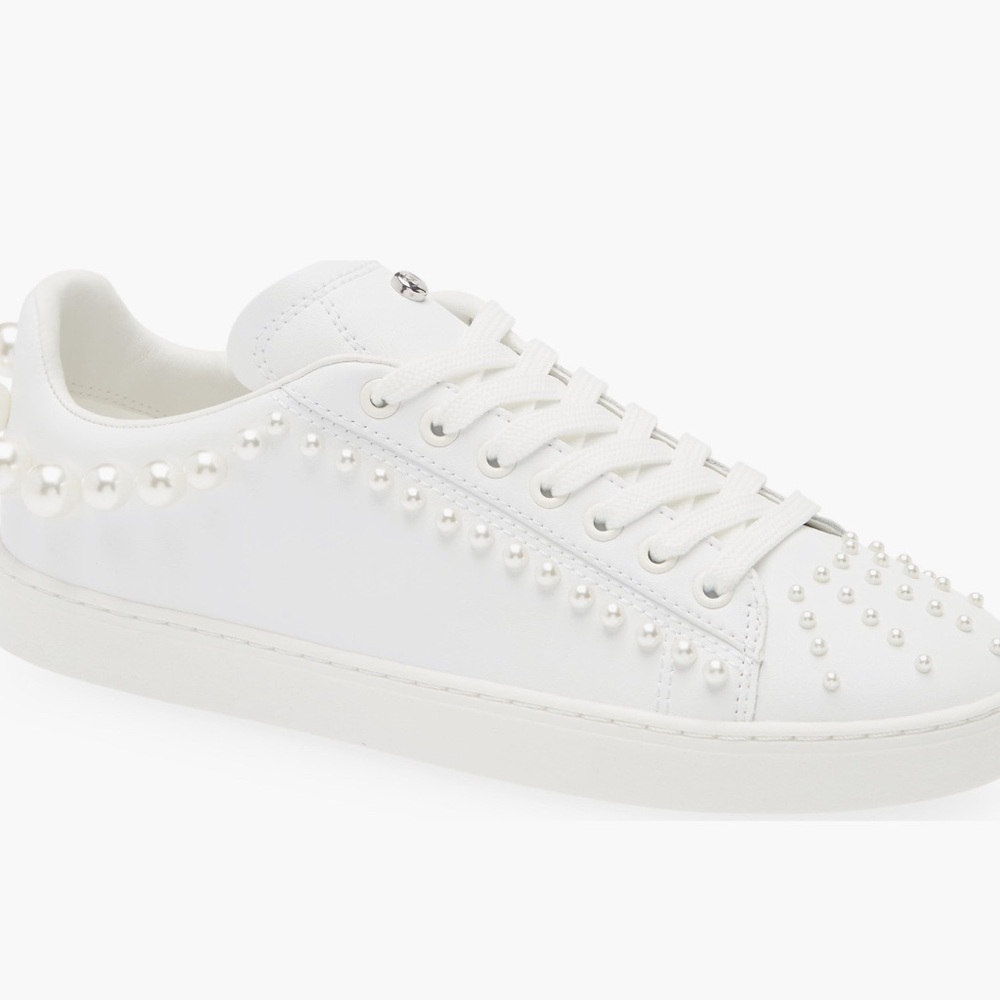 NEW Stuart Weitzman White Pearl Sneakers
